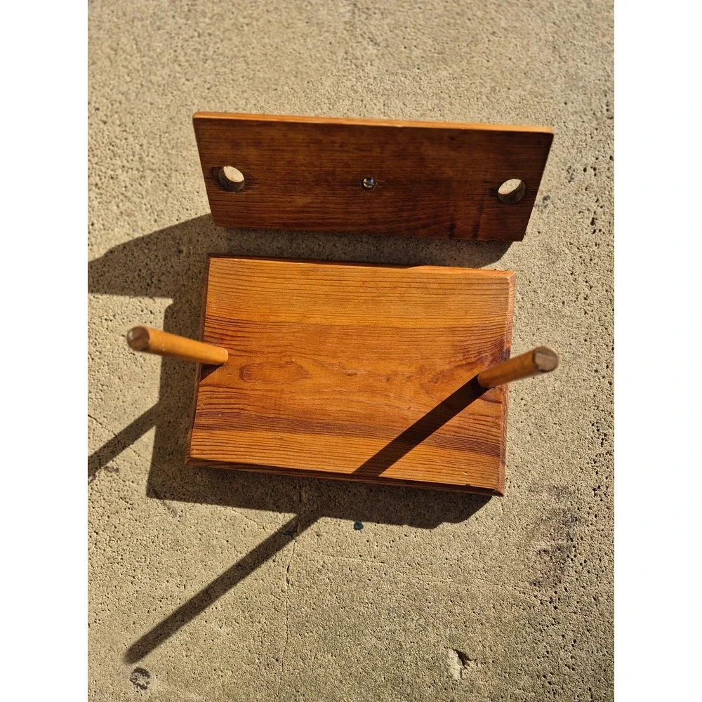 Vintage Wooden Napkin Holder‎ Tabletop Rustic Farmhouse Kitchen Organizer Solid